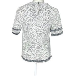 Banana Republic Black and White Short Sleeve Blouse
